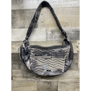 Lug Travel BOOMERANG Sling Crossbody Bag Convertible CAMO Gray Washable